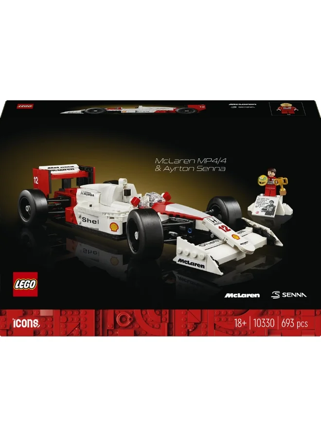 ليغو سيارة 10330 McLaren MP4/4 & Ayrton Senna من LEGO® Icons للبالغين